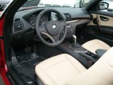 2011 BMW 1 Series 128i Convertible Savanna Beige Interior
