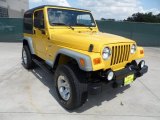 2002 Solar Yellow Jeep Wrangler Sport 4x4 #51134176