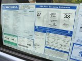 2011 Honda Fit Sport Navigation Window Sticker