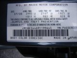 2009 MAZDA3 Color Code for Metropolitan Gray Mica - Color Code: 36C
