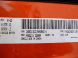 2011 Charger Color Code for Toxic Orange Pearl - Color Code: PVG