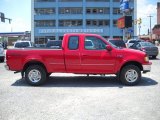 1997 Bright Red Ford F150 XLT Extended Cab 4x4 #51288438