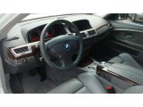 2004 BMW 7 Series 745i Sedan Basalt Grey/Flannel Grey Interior