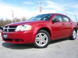 2008 Inferno Red Crystal Pearl Dodge Avenger SXT #5121595