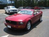 2008 Dark Candy Apple Red Ford Mustang V6 Deluxe Convertible #51479452