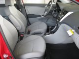 2012 Hyundai Accent GS 5 Door Gray Interior