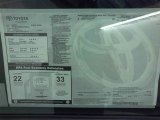 2011 Toyota Camry  Window Sticker