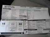 2008 Saturn VUE XR AWD Window Sticker