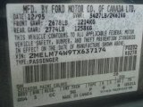 1996 Grand Marquis Color Code for Medium Willow Green Metallic - Color Code: SH