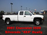 2001 Summit White Chevrolet Silverado 3500 LS Extended Cab 4x4 Dually #51576428