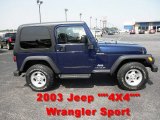 2003 Patriot Blue Jeep Wrangler Sport 4x4 #51576429