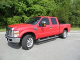 2010 Vermillion Red Ford F250 Super Duty Lariat Crew Cab 4x4 #51613973