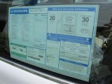 2011 Honda Accord EX-L V6 Sedan Window Sticker