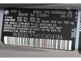 2003 BMW M3 Coupe Info Tag