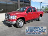 2008 Inferno Red Crystal Pearl Dodge Ram 2500 SLT Quad Cab 4x4 #51856957