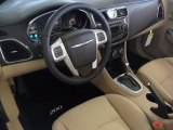 2011 Chrysler 200 Touring Convertible Black/Light Frost Beige Interior