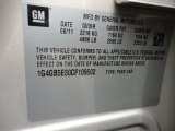 2012 Buick LaCrosse FWD Info Tag