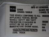 2008 Isuzu i-Series Truck i-290 S Extended Cab Info Tag