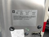 2007 Chevrolet Impala LT Info Tag