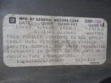 1990 Pontiac Grand Prix LE Coupe Info Tag