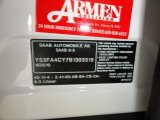 2011 9-3 Color Code for Arctic White - Color Code: 306