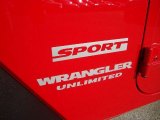 2010 Jeep Wrangler Unlimited Sport 4x4 Right Hand Drive Marks and Logos