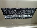 2011 ES Color Code for Satin Cashmere Metallic - Color Code: 4U7