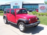2009 Flame Red Jeep Wrangler Unlimited X 4x4 #52201084