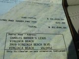 2004 Lexus GS 300 Window Sticker