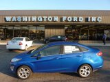 2011 Blue Flame Metallic Ford Fiesta SEL Sedan #52256048