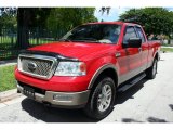2004 Bright Red Ford F150 Lariat SuperCab 4x4 #52255986