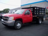 2011 Victory Red Chevrolet Silverado 3500HD Regular Cab 4x4 Chassis Stake Truck #52255854