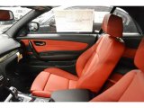 2012 BMW 1 Series 135i Convertible Coral Red Interior