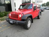 2008 Flame Red Jeep Wrangler Unlimited X 4x4 #52396171