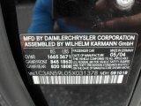 2005 Chrysler Crossfire Coupe Info Tag