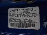 2005 350Z Color Code for Daytona Blue Metallic - Color Code: B17