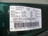 1999 Grand Caravan Color Code for Forest Green Pearl - Color Code: PG8