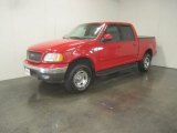 2002 Bright Red Ford F150 XLT SuperCrew 4x4 #52453823