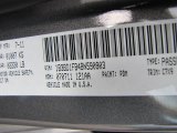 2011 Avenger Color Code for Tungsten Metallic - Color Code: PDM