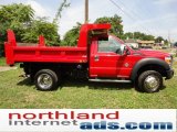 2011 Vermillion Red Ford F550 Super Duty XL Regular Cab 4x4 Dump Truck #52547274