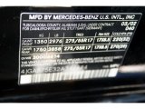 2002 ML Color Code for Black - Color Code: 040