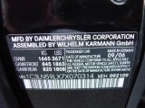2007 Chrysler Crossfire Coupe Info Tag