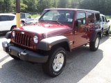 2012 Deep Cherry Red Crystal Pearl Jeep Wrangler Unlimited Sport S 4x4 #52688185