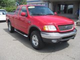 2002 Bright Red Ford F150 XLT SuperCab 4x4 #52724983