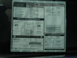 2011 Lincoln MKZ Hybrid Window Sticker