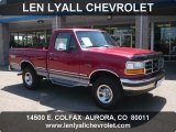 1995 Electric Currant Red Pearl Ford F150 XLT Regular Cab 4x4 #52817020