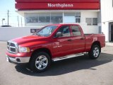 2005 Flame Red Dodge Ram 1500 SLT Quad Cab 4x4 #5248548