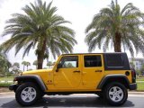 2009 Detonator Yellow Jeep Wrangler Unlimited X 4x4 #52816727