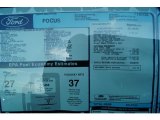 2012 Ford Focus SEL 5-Door Window Sticker