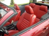 2005 Ford Mustang V6 Premium Convertible Red Leather Interior